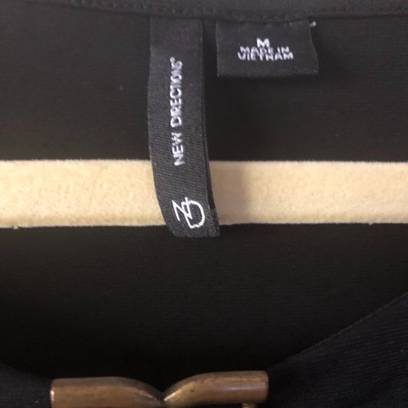 New Directions Black Polyester Blouse, Tunic, Size Medium - Picture 11 of 11